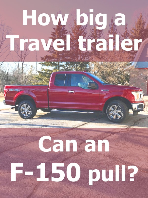 A red Ford F-150 parked outside a home, How Big a Travel Trailer Can an F-150 Pull? [Towing Capacity]