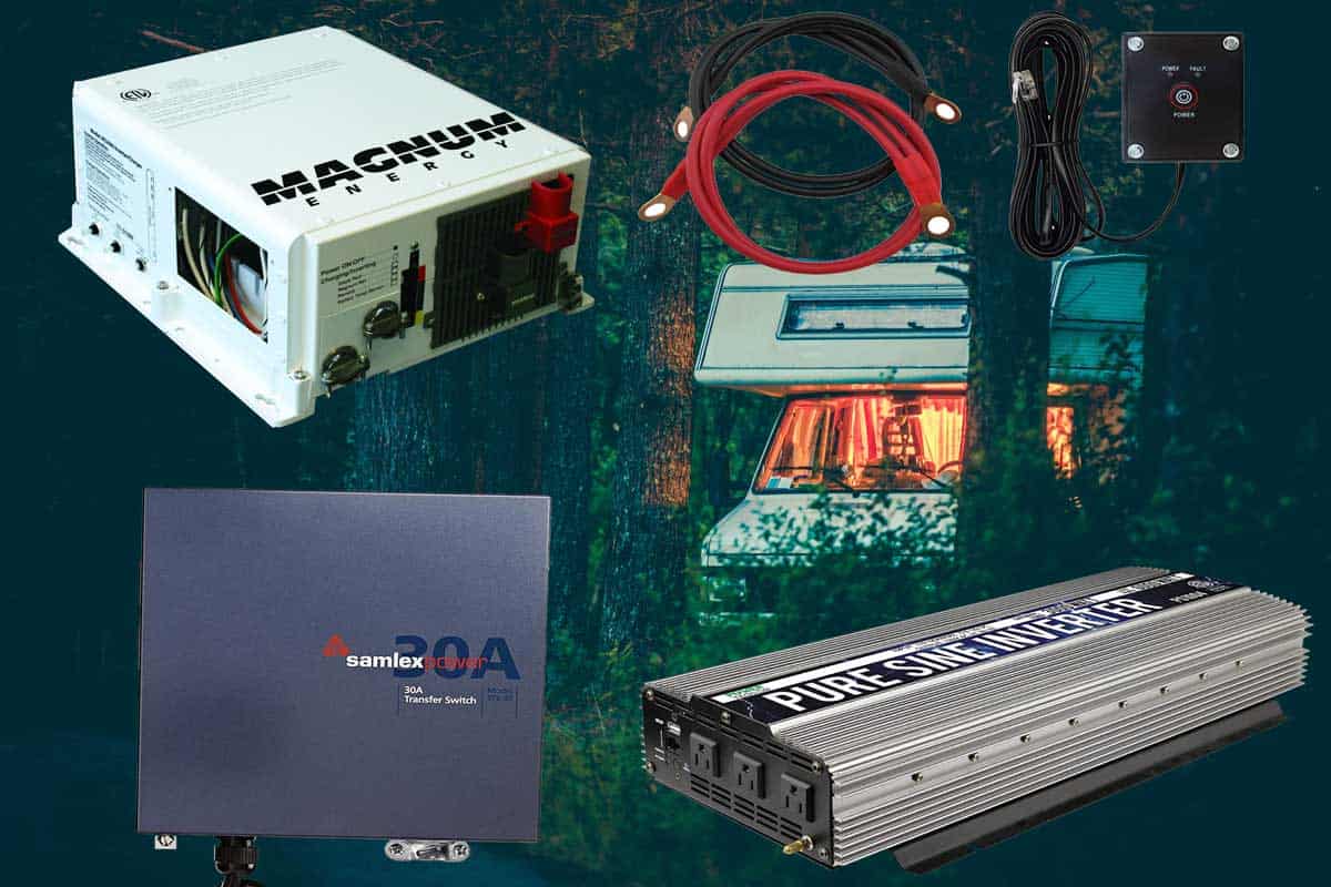 A collage of RV inverter, The RV Inverter Guide for Beginners