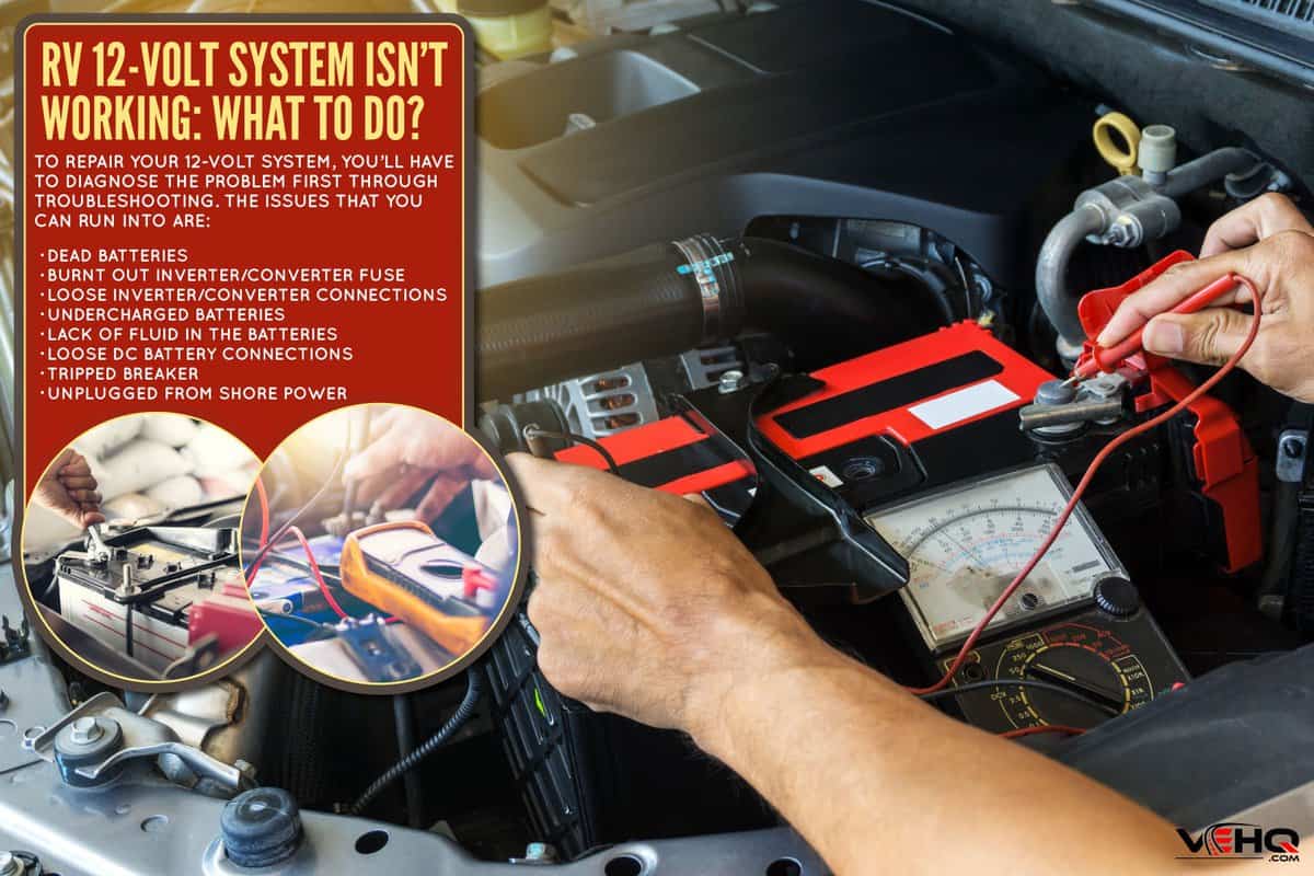 mechanic-car-service-using-multimeter-check, RV 12-Volt System Isn’t Working: What to Do?