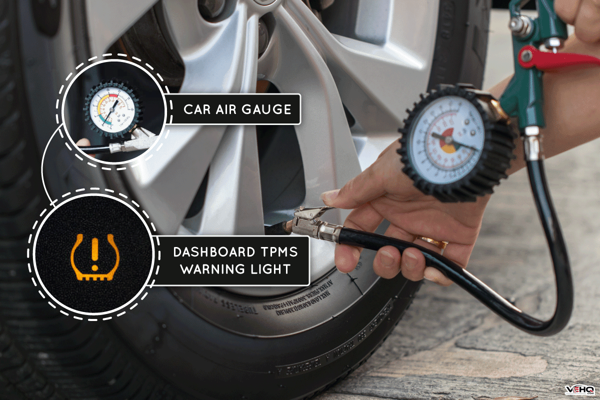 Inflating the tires car and checking air pressure, Driving with Low Tire Pressure (How to Do So Safely)