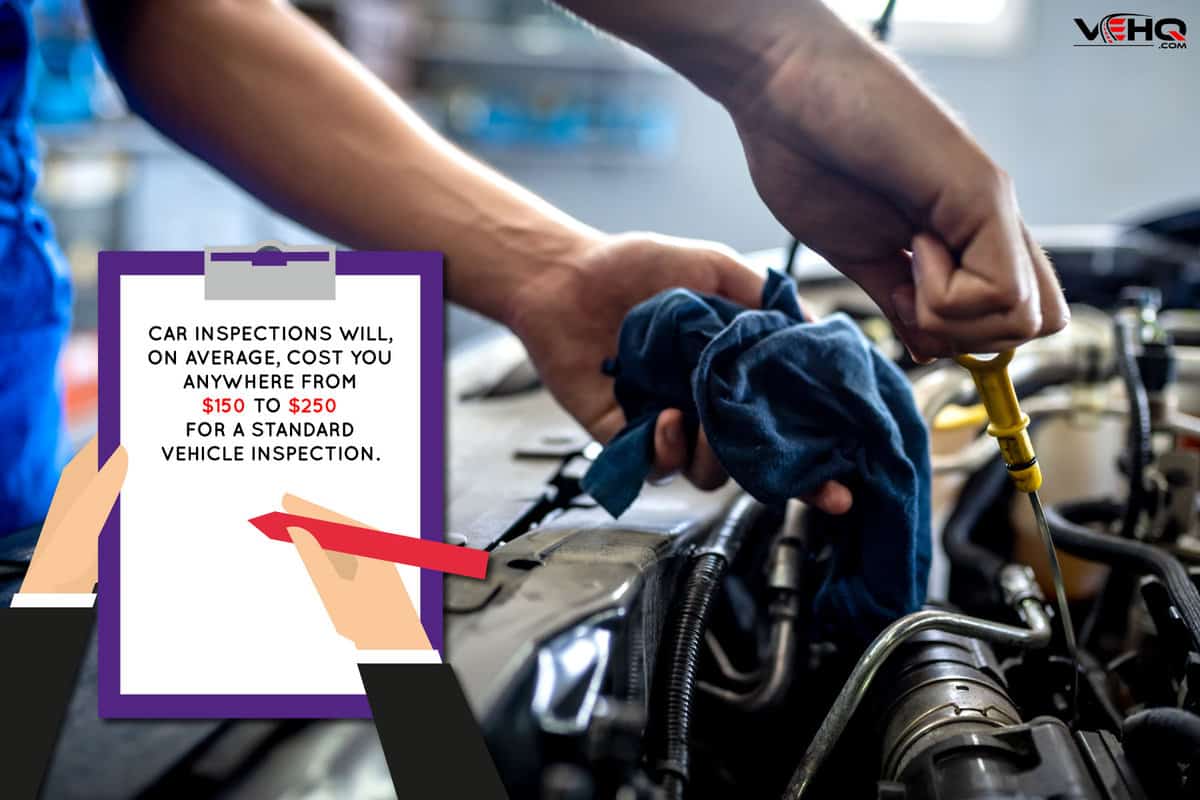 Checking oil in car engine service shop, How-Much-Does-a-Car-Inspection-Cost