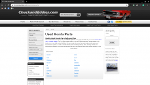 Chuck And Eddies page for Honda parts
