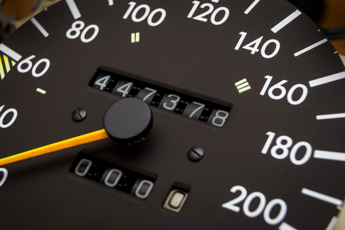 close shot speedometer car dashboard details
