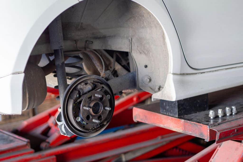 Car bearings under repair due to faulty car ball bearings