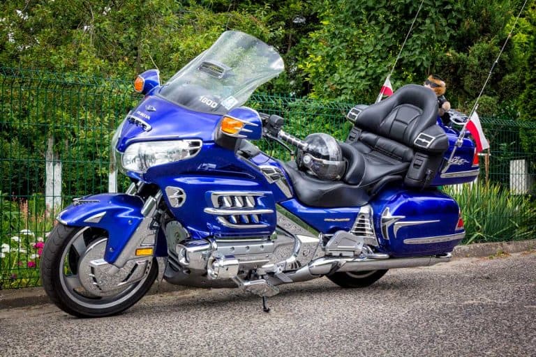 Blue Honda Goldwing on the street in the park, Do Motorcycles Have Airbags?