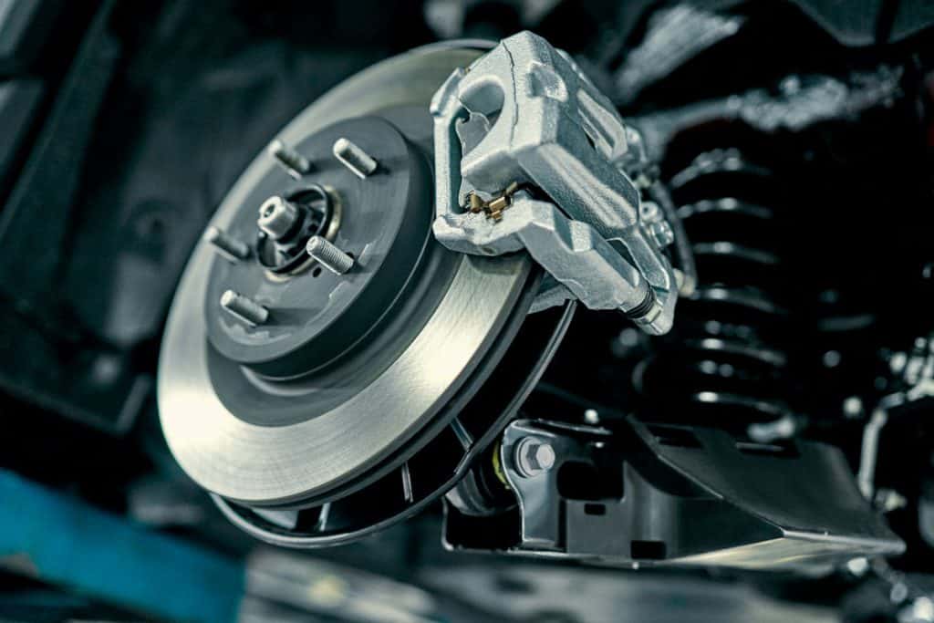 Close up photographed of car brakes