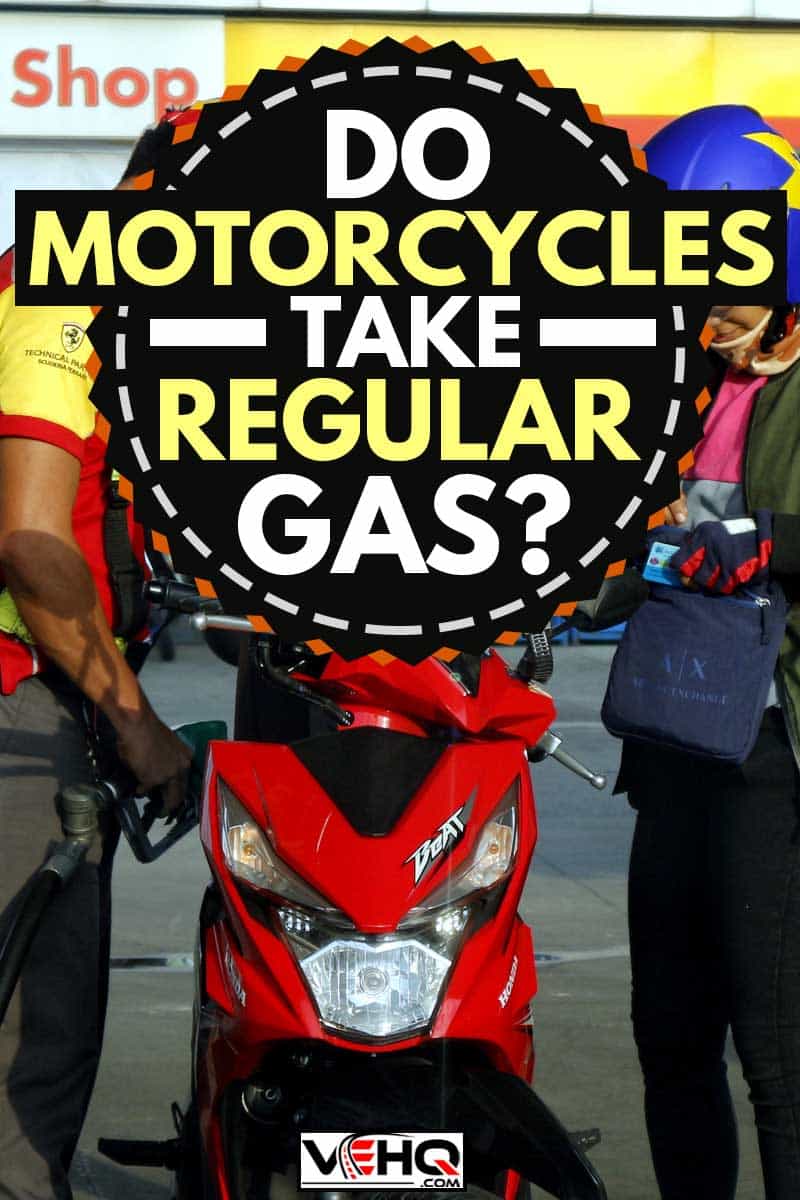 Gasoline station employee refills the fuel tank of a motorcycle for a customer, Do Motorcycles Take Regular Gas?