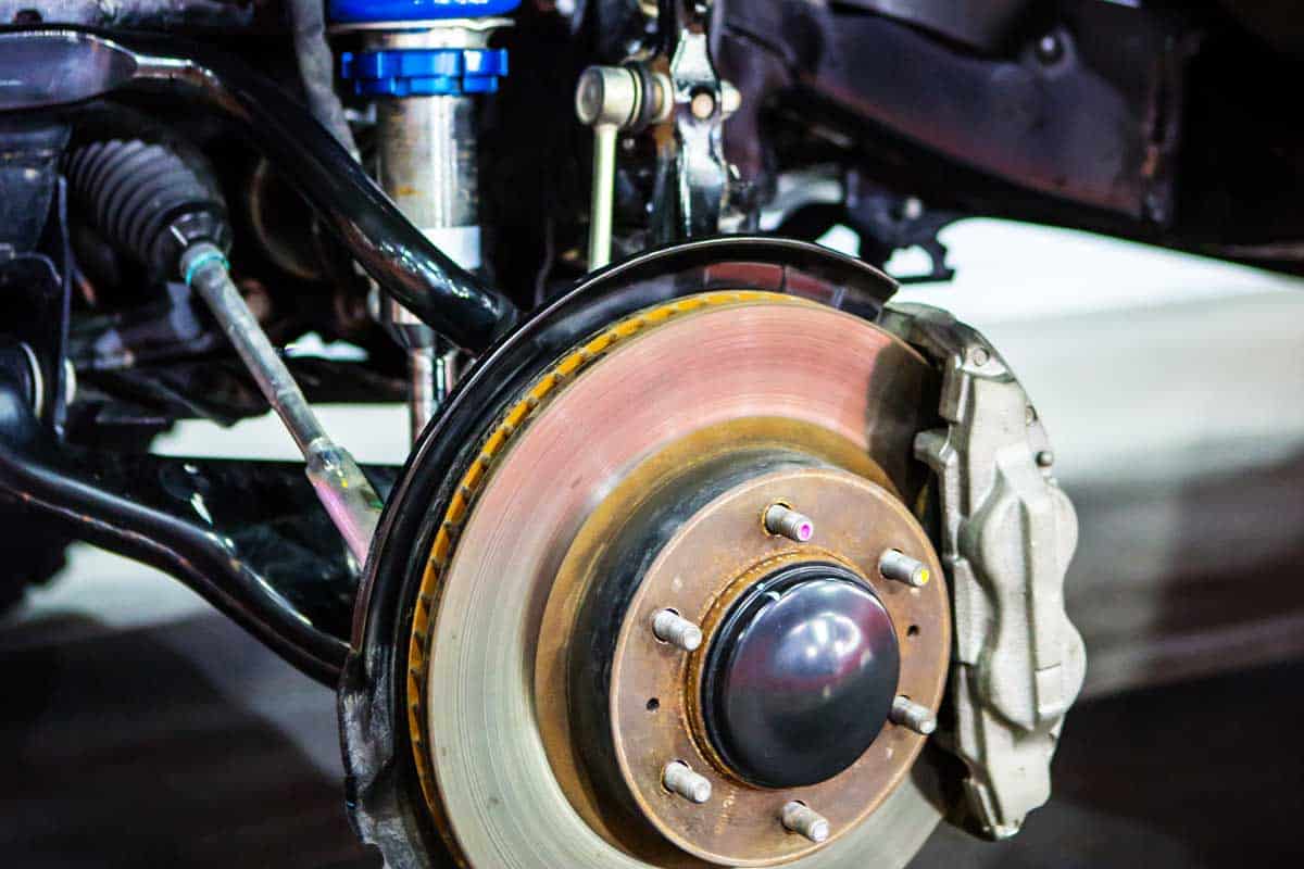 Car disc brake and blue shock absorber, What is Brake Assist in Cars? [What every driver NEEDS to know]