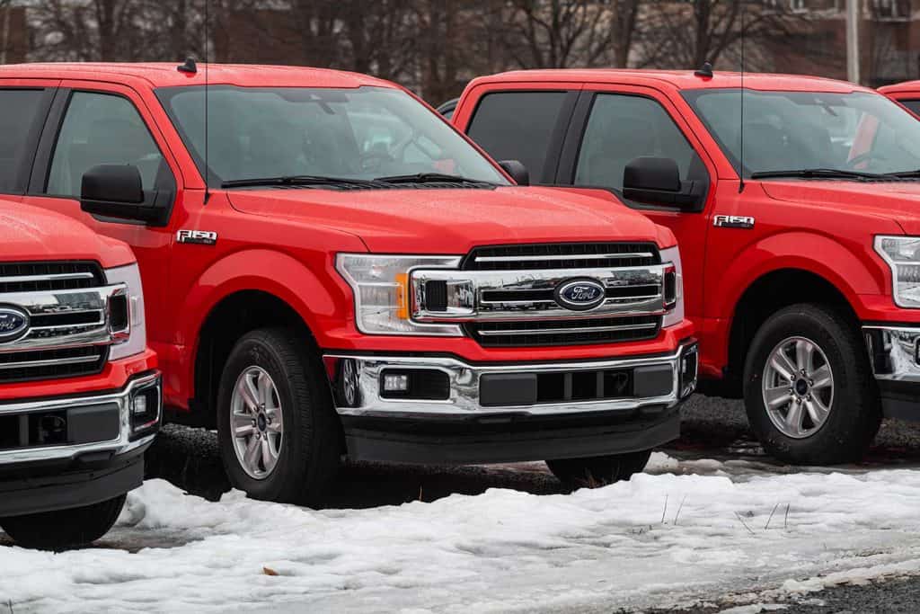 2020 Ford F-150 pickup truck at a dealership