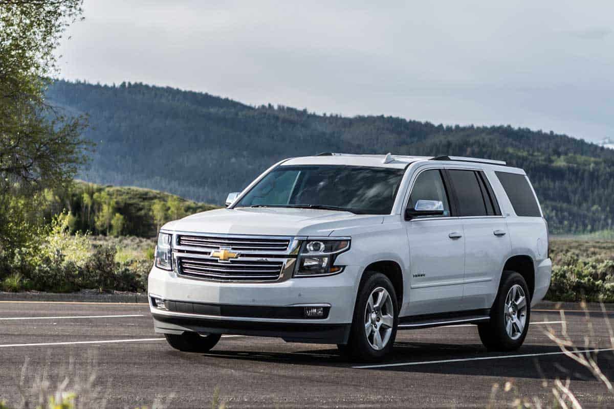 Photo of a Chevrolet Tahoe LTZ at Yellowstone national park,Wyoming, USA