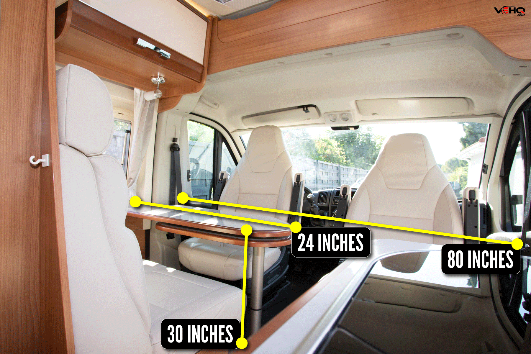 vehicle recreational interior wooden view motorhome, What-Are-the-Typical-Dinette-Booth-Dimensions-in-an-RV