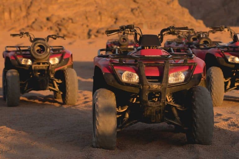 ATVs parked in sunrise morning in the desert, ATV Has Spark And Fuel But Won't Start - What Could Be Wrong?