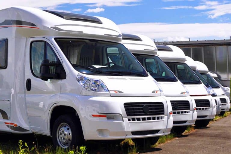 Newly produced motorhomes on a car park in a vehicle factory, What's the Average Price of a New RV? [By RV Type]