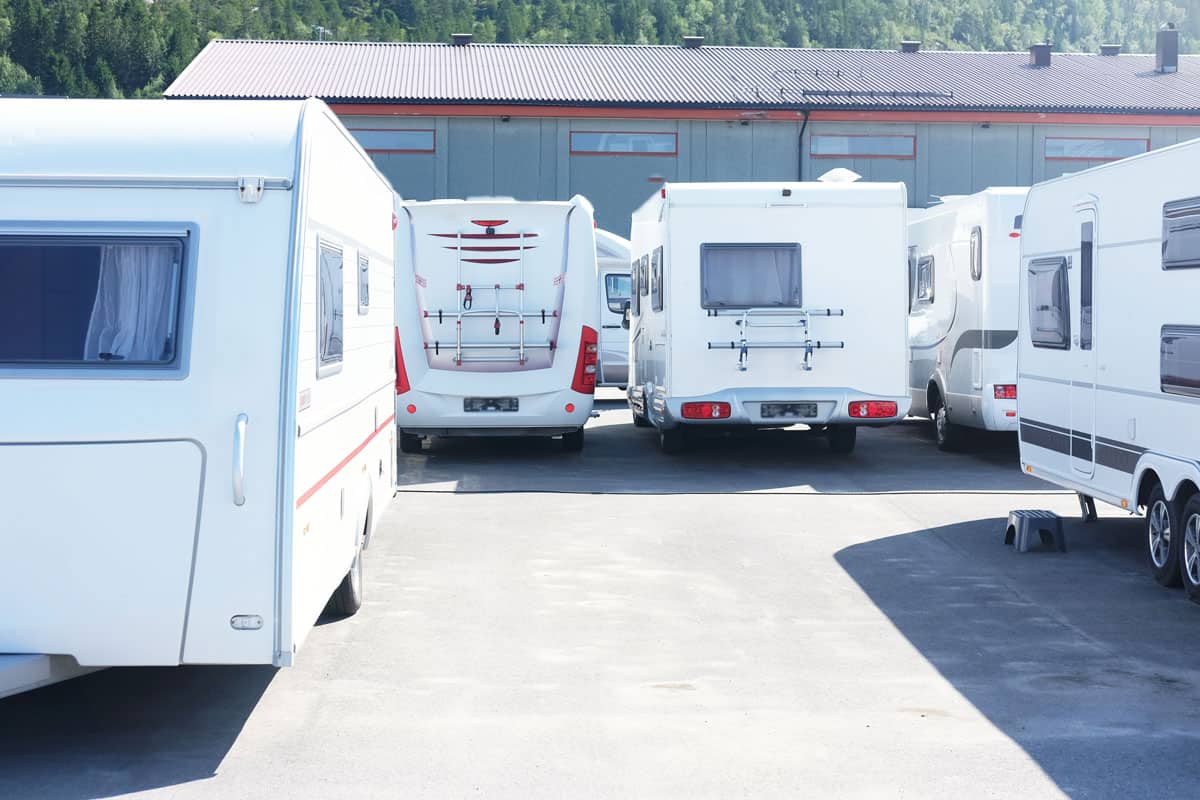 white trailer houses parking theme travel rv