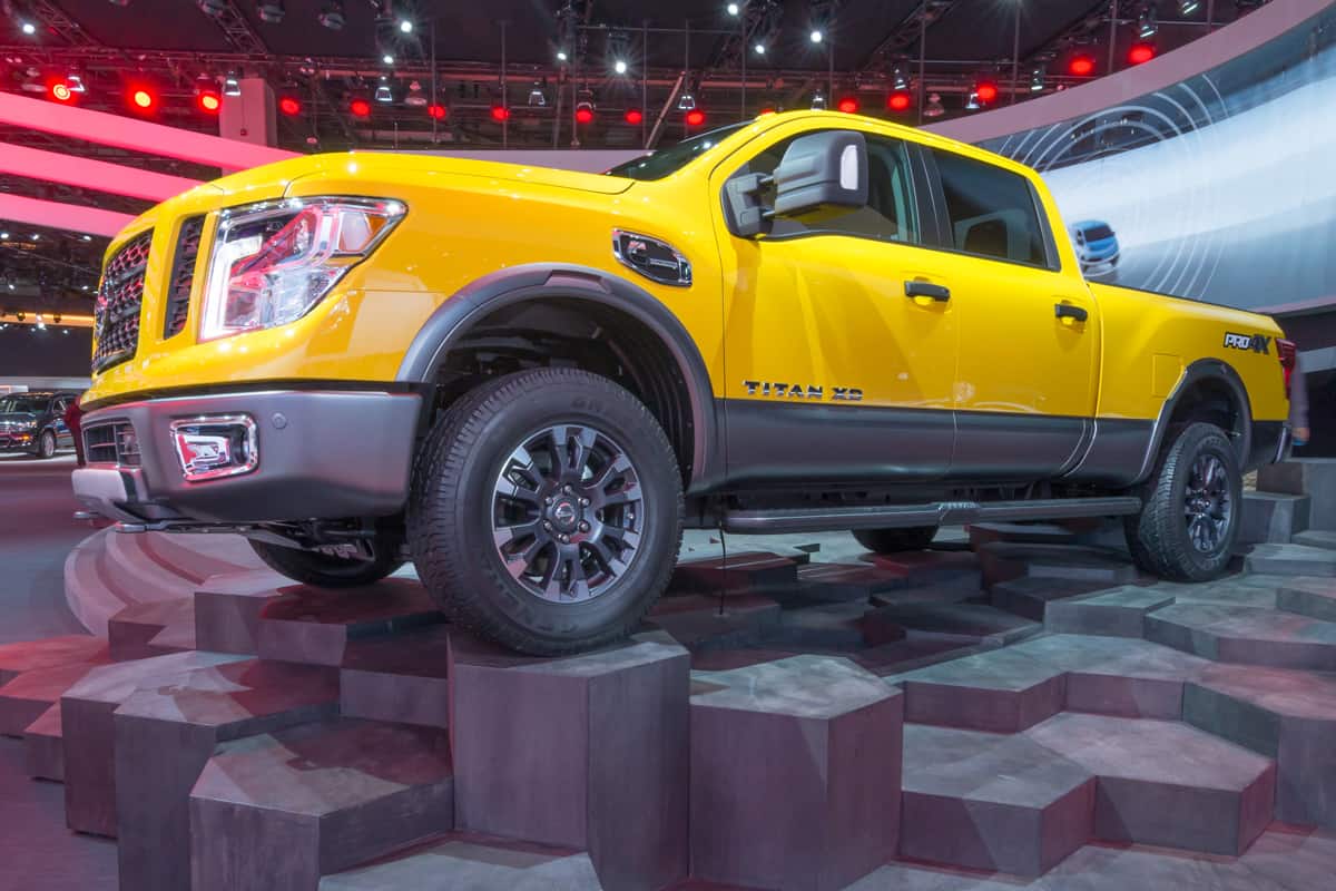 Huge yellow Nissan Titan on a cool man made octagon, How Long Does a Nissan Titan Typically Last?