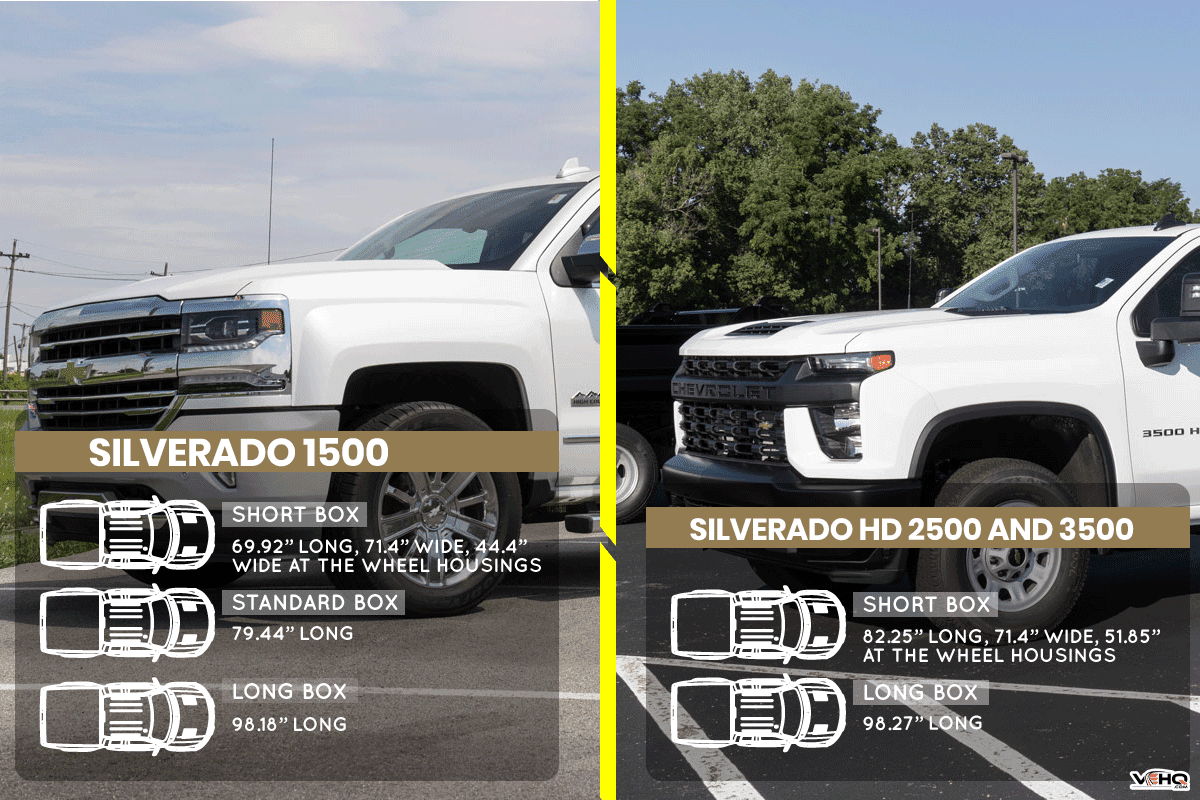 Chevy Silverado 1500 and Silverado HD the difference between their boxes size, How Big Is The Bed Of Chevy Colorado?