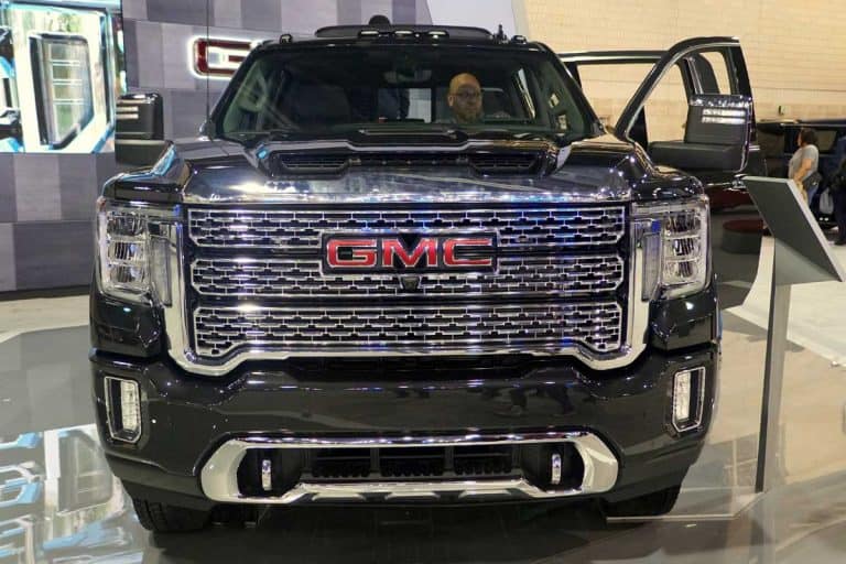 Front view of the black color of 2020 GMC Sierra 3500 Denali 4WD, Does GMC Sierra Have Adaptive Cruise Control?