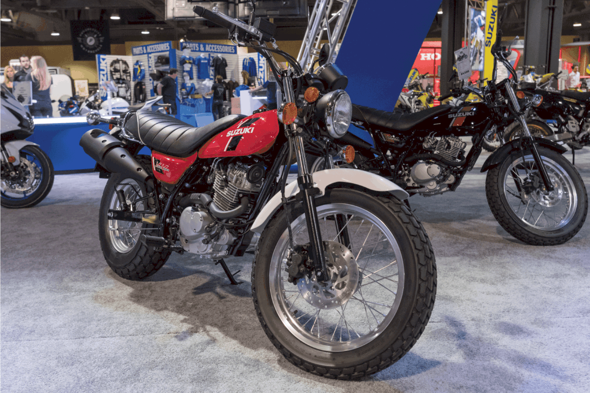 Suzuki VanVan 200 on display during Progressive International Motorcycle Show