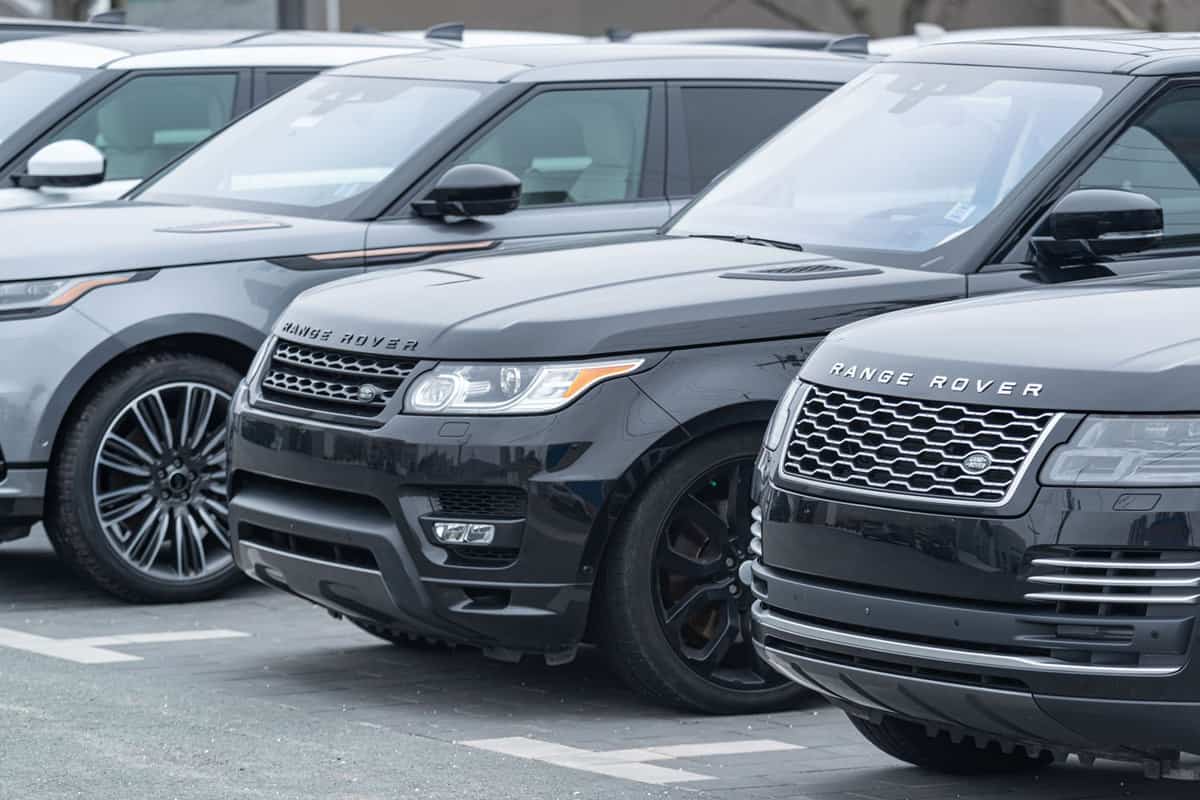 A black colored Range Rover Velar parked on a car dealership, What SUVs Have Cooled Seats?