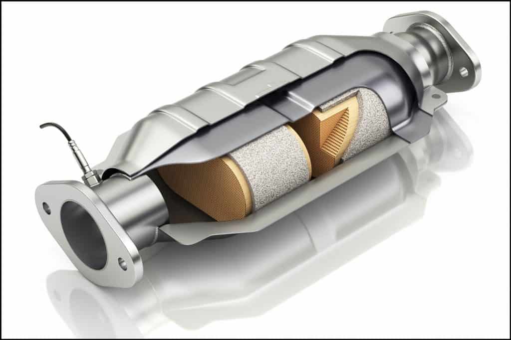 Cross section of catalytic converter