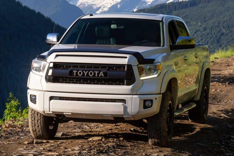 Toyota Tacoma on 4x4 offroad trails in the mountains, Which Pickup Trucks Have Blind Spot Monitoring?
