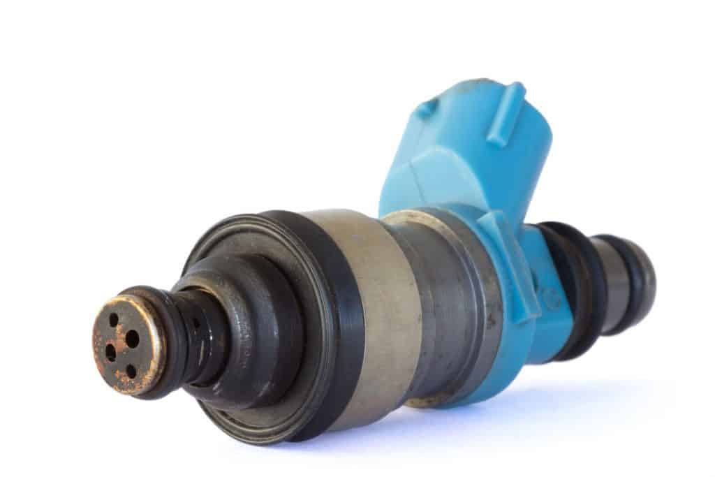 A detailed photo of a car fuel injector
