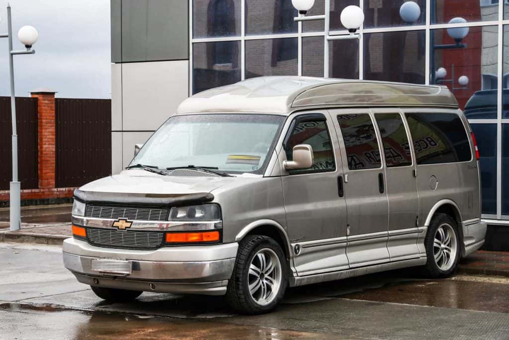 Chevrolet Express in the city street