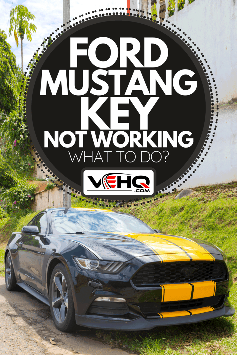 Black and yellow Mustang car parked in a city street, Ford Mustang Key Not Working - What To Do?