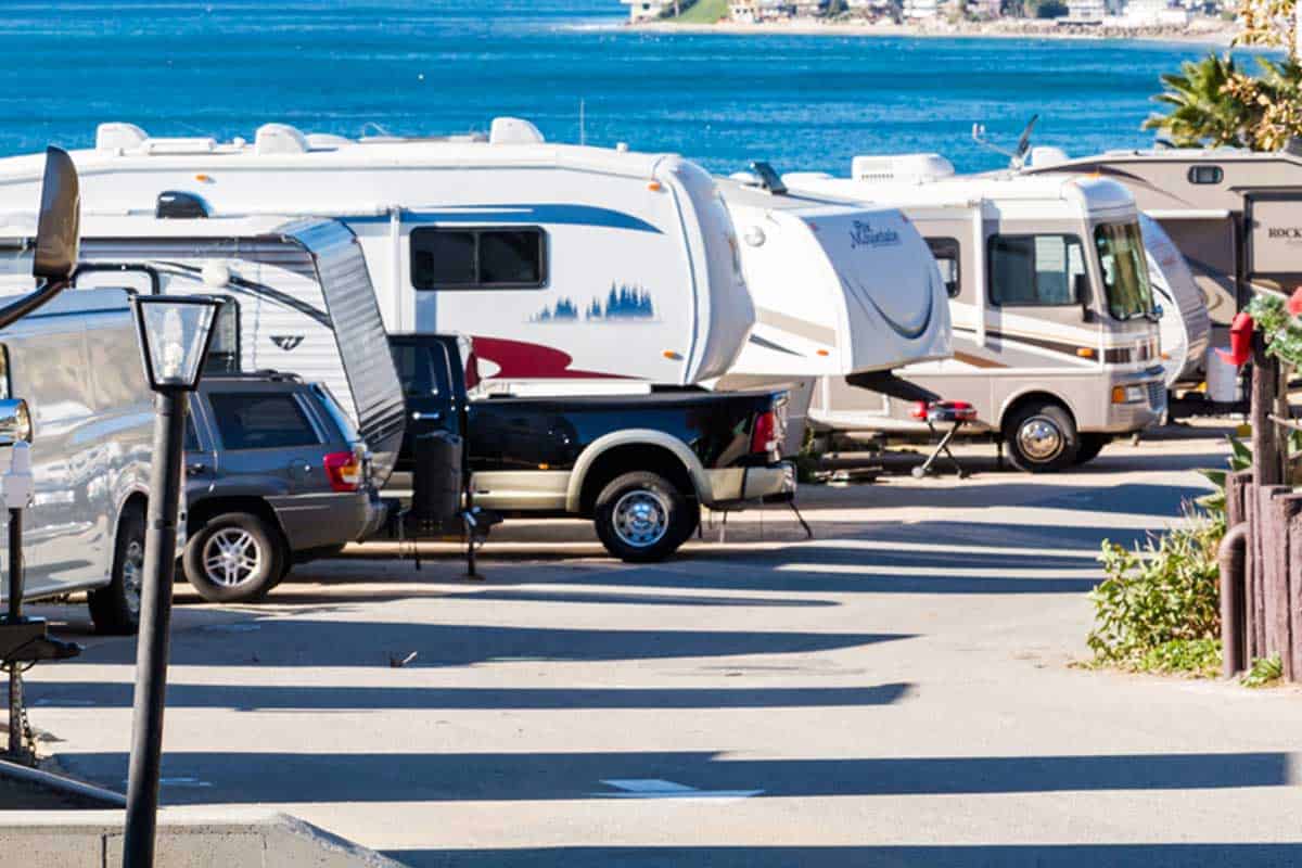 Winter RV camping view on beautiful coast, How Much Does It Cost To Replace RV Decals?