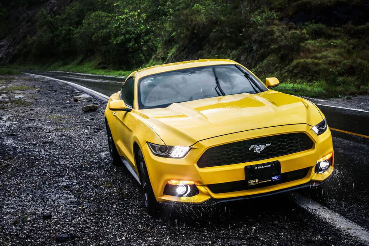 Yellow sportcar Ford Mustang at the interurban road, Ford Mustang Not Starting - What To Do?