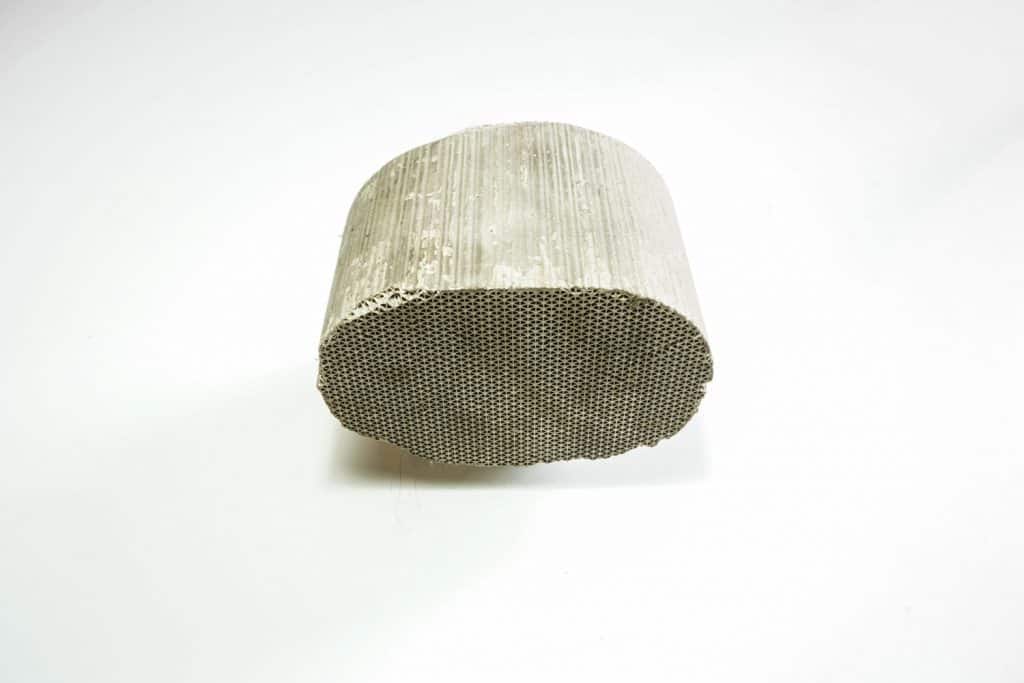 catalytic converter White background, reduce pollution,Closeup