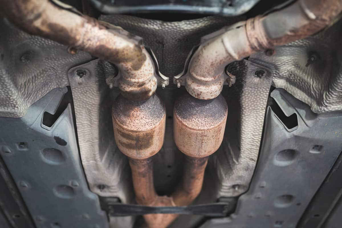 close-old-used-catalytic-converter-car