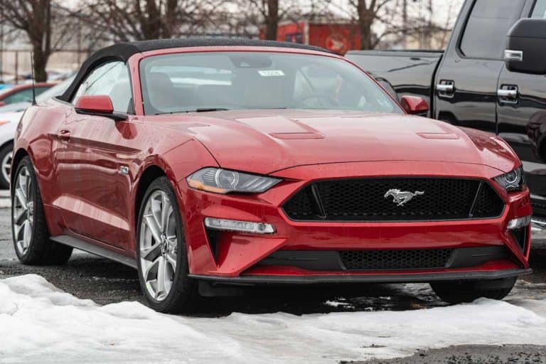 A red 2020 Ford Mustang at a dealership, How Do You Start A Ford Mustang With A Key Fob?