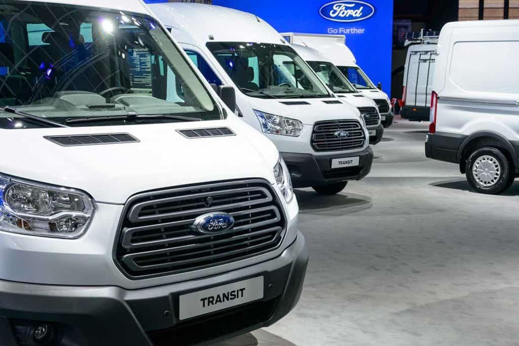 Ford Transit Vans in a row