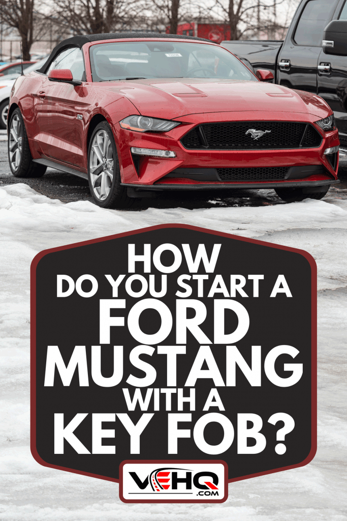 Red 2020 Ford Mustang at a dealership, How Do You Start A Ford Mustang With A Key Fob?