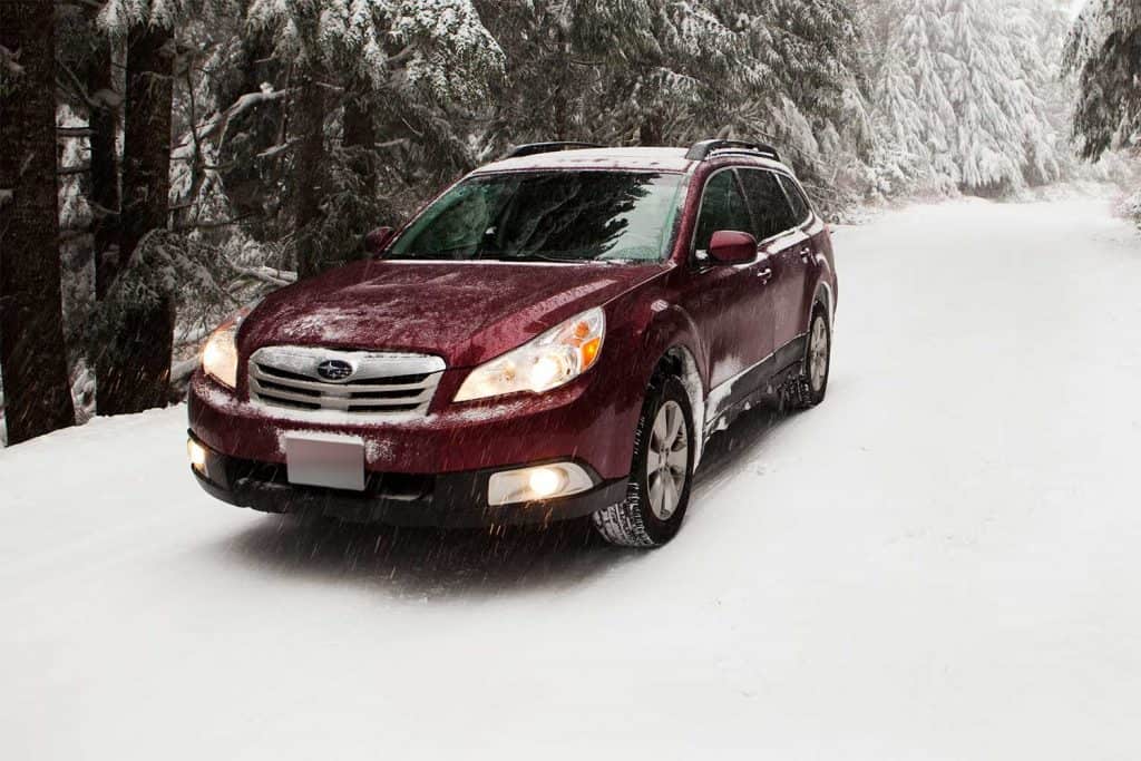 Subaru Outback in the snow