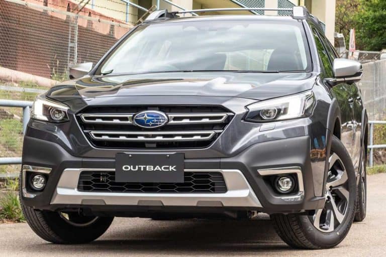 Subaru Outback parked outside a building ready for test drive