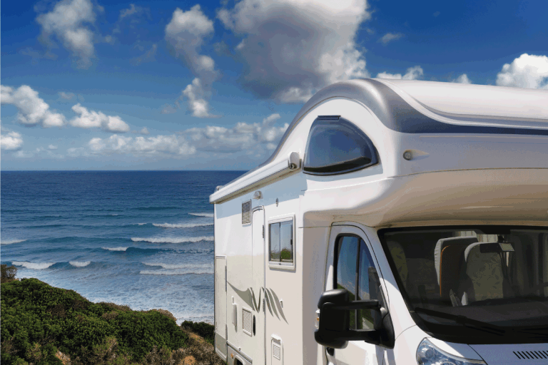 recreational-vehicle-parked-near-the-beach.-How-To-Make-A-Portable-Grey-Water-Tank-For-An-RV