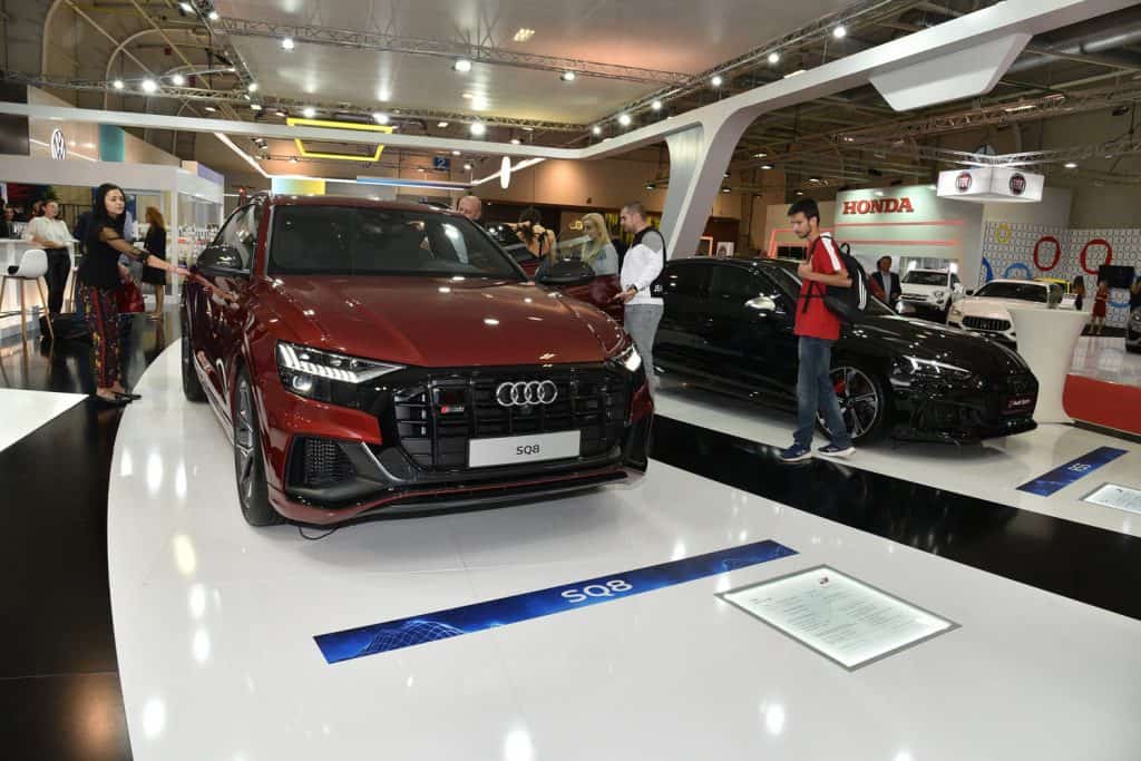 Audi SQ8 presented at a motor show
