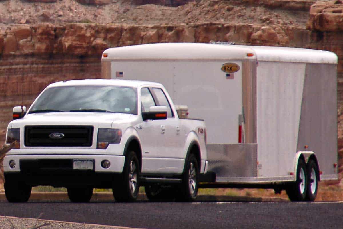 Ford F-150 EcoBoost parked with trailer, What Pickup Trucks Can Tow 10,000 lbs?