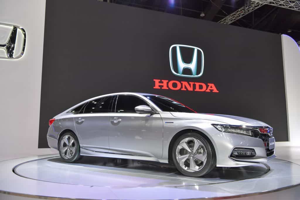 Honda Accord Hybrid car on display