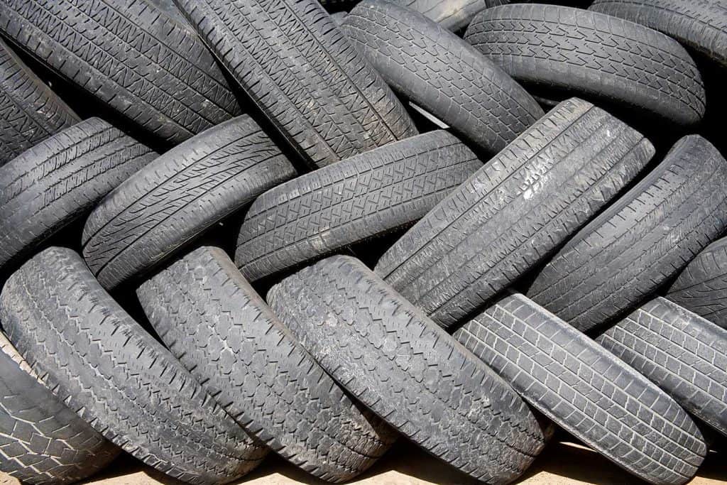 A pile of tires