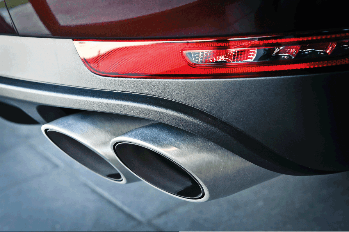 Close up of a car dual exhaust pipe of a sporty car. Do Exhaust Tips Change The Sound Of Your Car Or Truck