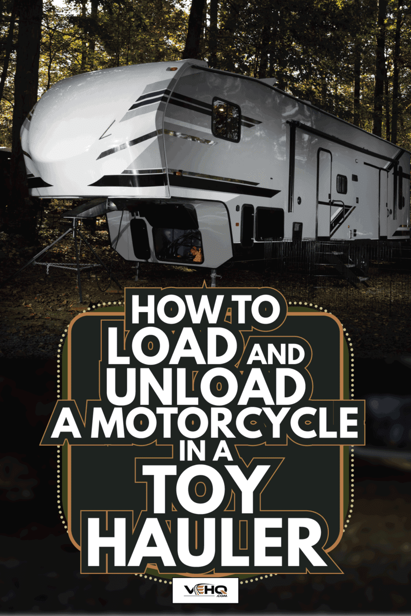 Fifth wheel camping trailer at Falls Lake North Carolina in the fall. How To Load And Unload A Motorcycle In A Toy Hauler