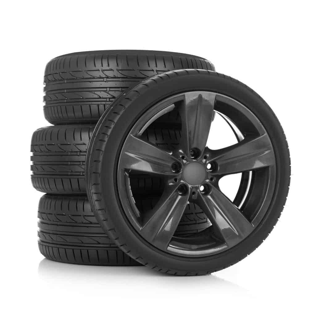 Four space sports tires on a white background