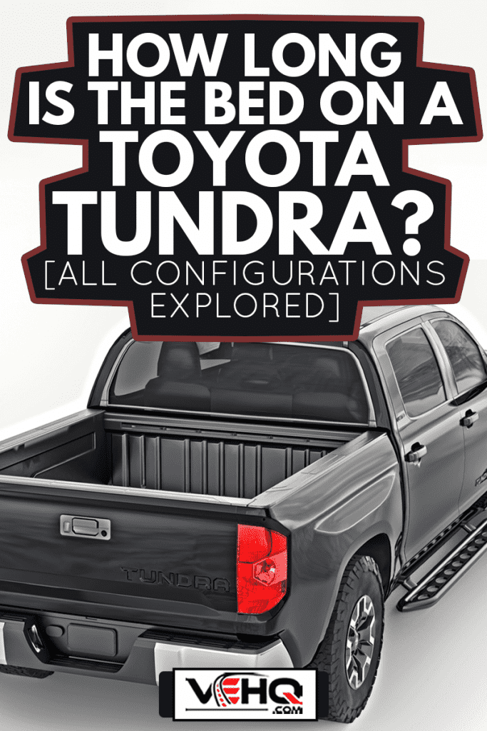 Toyota Tundra 2020 full size pickup black truck isolated on white background, How Long Is The Bed On A Toyota Tundra? [All Configurations Explored]