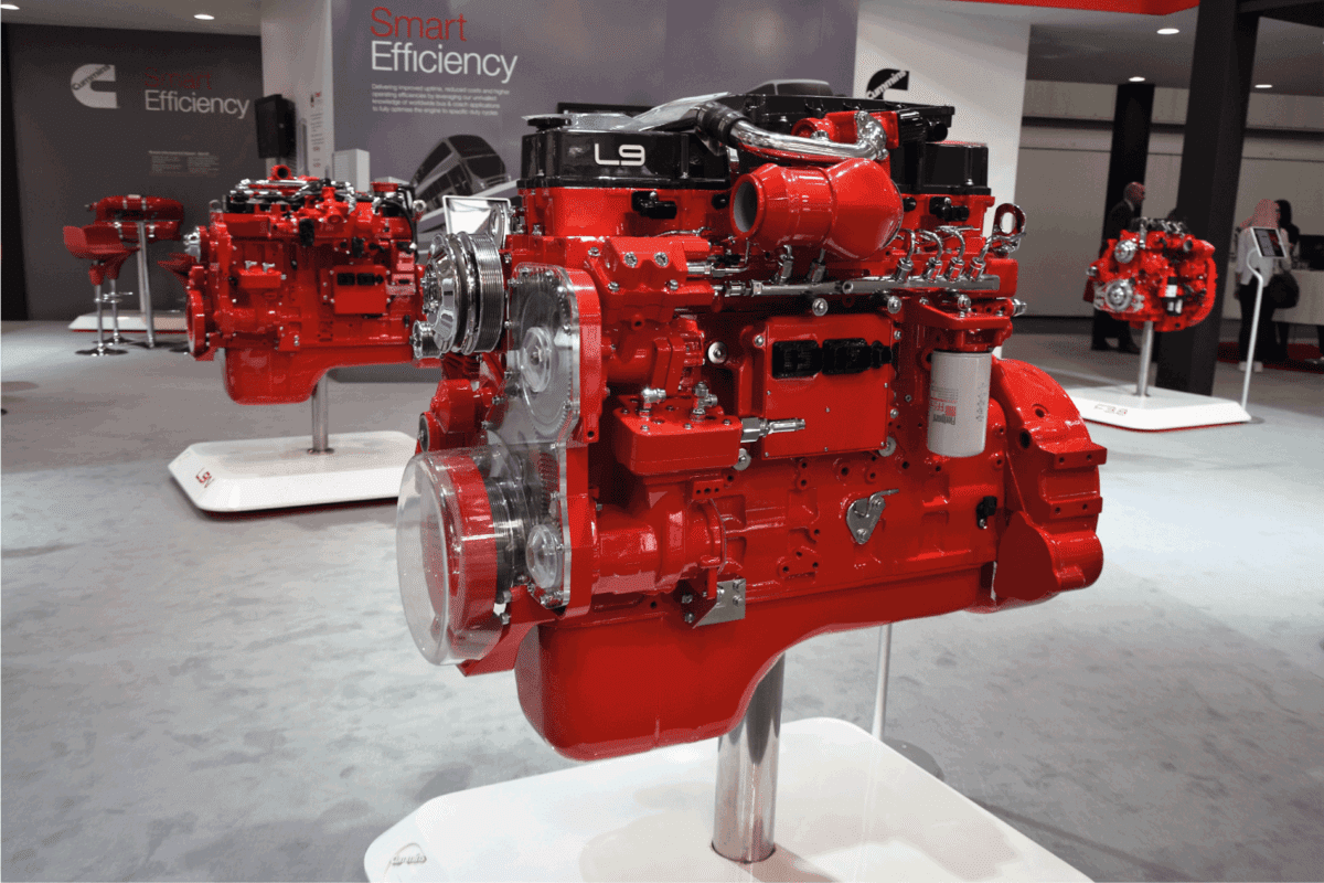 Presentation of truck and buses engines from Cummins on the motor show