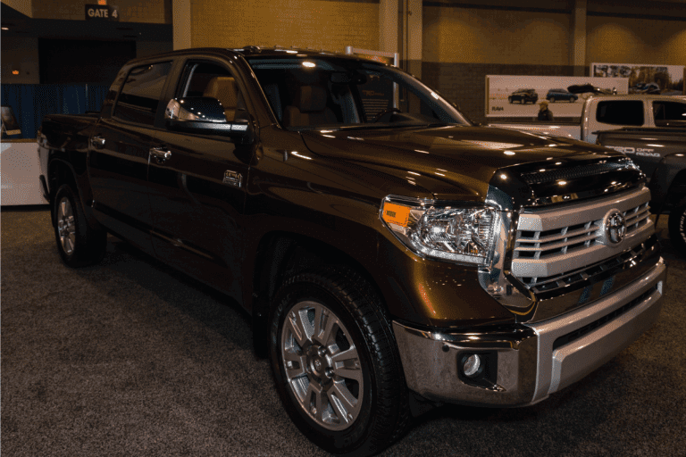 Toyota Tundra pickup truck on display during the Charlotte International Auto Show. What Are The Bed Sizes Of A Toyota Tundra