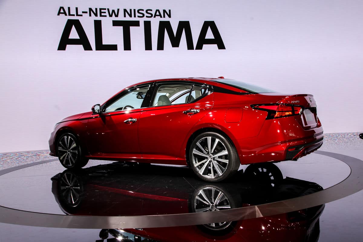brand new red glossy Nissan Altima 2022