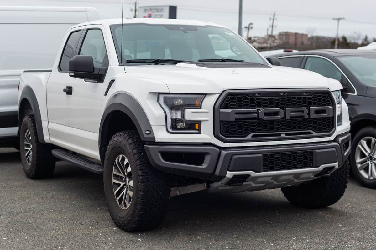 A 2020 white Ford F-150 at the parking lot, What Ford Trucks Have The 5.0 Engine?